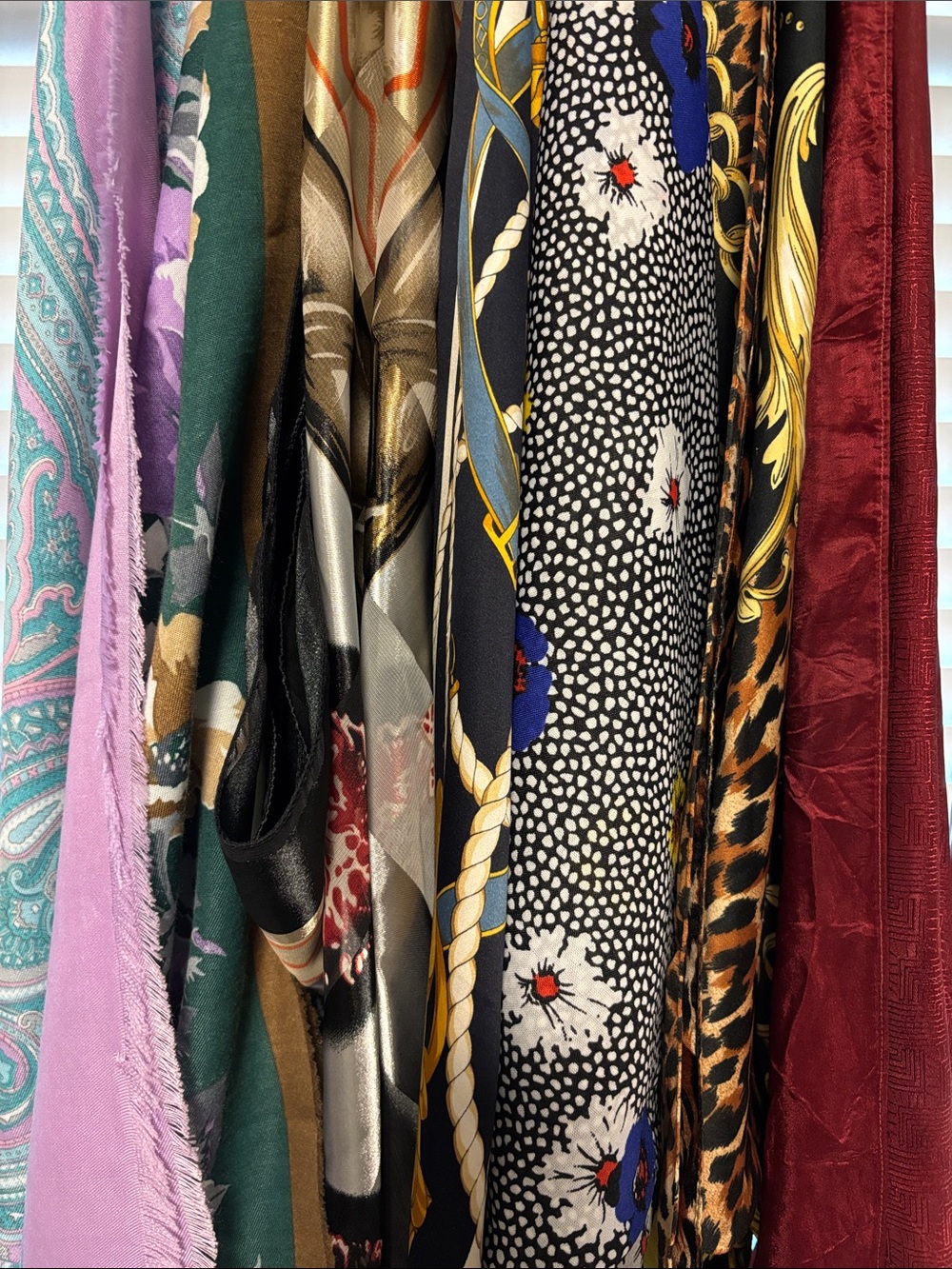 Vintage scarves large square nautical, floral and more